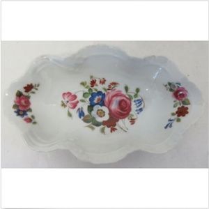 Vintage LEC LIMOGES Scalloped Floral Oval Dish